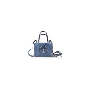 Telfar Small Denim Shopper blue
